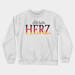 Ich haber Herz (I have heart) in Deutschland farben Crewneck Sweatshirt